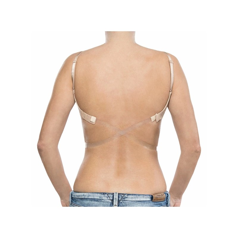 Paski obniżające zapięcie - Bye Bra Transparent Low Back Straps Clear